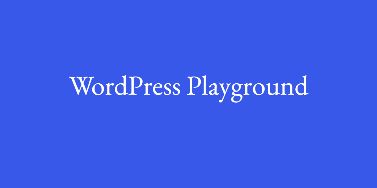 wordpress playground